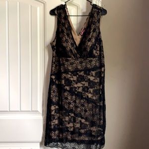 3X Black Lace Dress